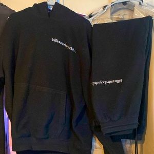 BILLIONAIRE BOYS CLUB EMBROIDERED MATCHING SWEATSUIT BLACK